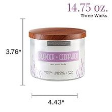 Load image into Gallery viewer, Candle Connoisseurs Feature: Essential Elements by Candle-lite Company Americas #1 Natural Scented Candles, Three-Wick Aromatherapy Candle with 45 Hours of Burn Time