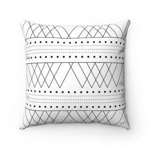 AOL Geometric Imperfection Comfort Spun Polyester Square Pillow