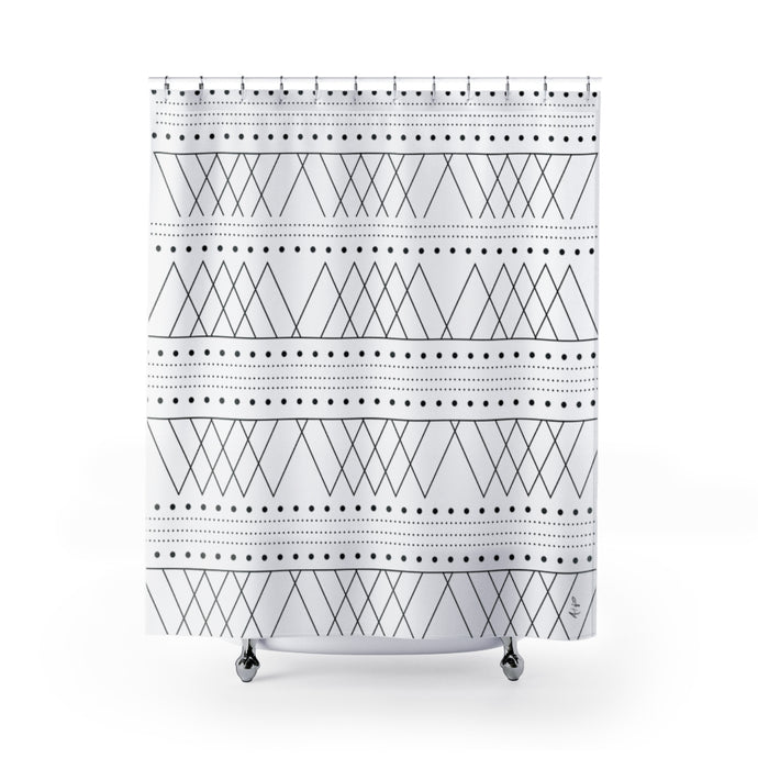 AOL Geometric Imperfection Shower Curtain