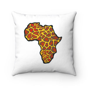 AOL Motherland Collection Giraffe Spun Polyester Square Pillow