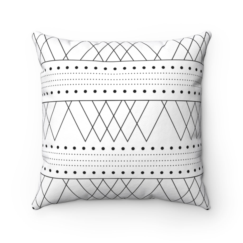 AOL Geometric Imperfection Comfort Spun Polyester Square Pillow