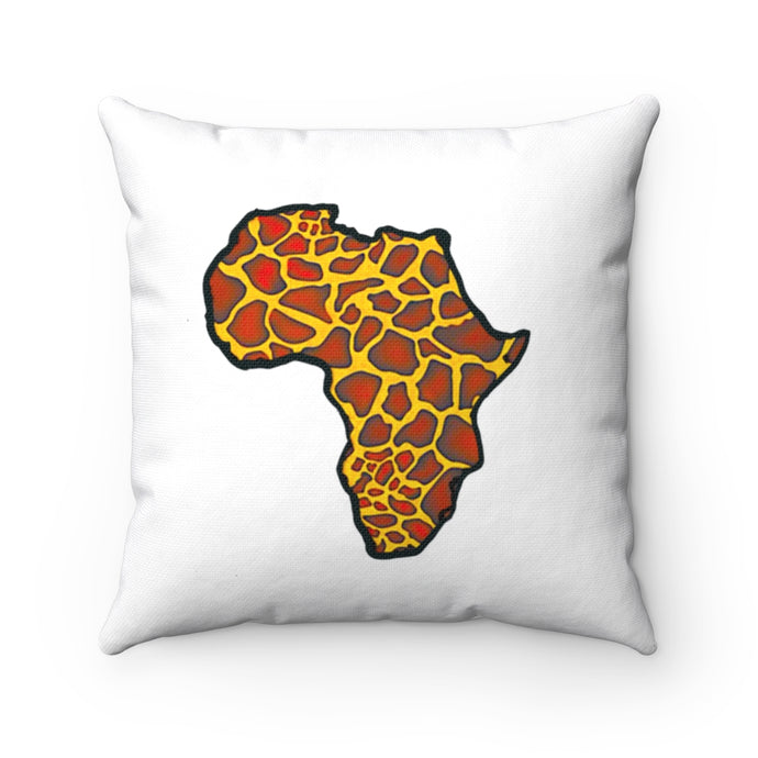 AOL Motherland Collection Giraffe Spun Polyester Square Pillow